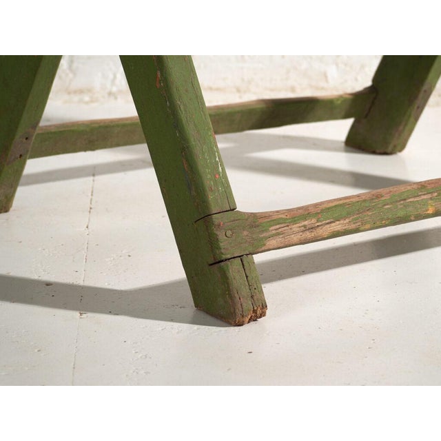 Trestle Table in Pine Wood, Central Europe, 1900 For Sale - Image 6 of 11