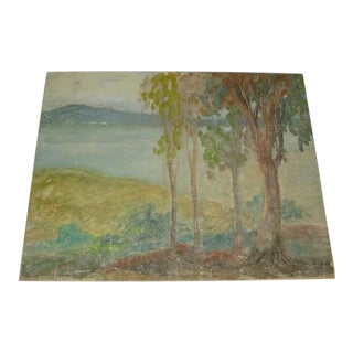 1950 Modernist Landscape Painting by J Gordon Guthrie For Sale