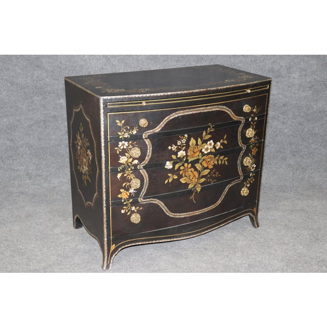 Pair 1980's Baker Chinoiserie Style Paint Decorated Bachelor Chests For Sale - Image 11 of 17