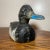Black Antique 1920s Hand Carved Wood Folk Art Bluebill Drake Duck Decoy Bird Sculpture For Sale - Image 8 of 12