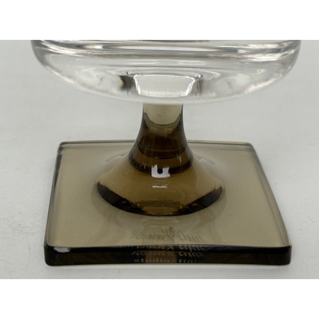 Mid-Century Modern Berlin Smoked Foot Wine Glass by Georg Jensen for Rosenthal Studio Linie, 1960s, Set of 6 For Sale - Image 3 of 7
