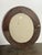 Wood 19th Century Italian Oval Mirror in Burnished Silver Leaf and Gold For Sale - Image 7 of 8