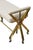 Mid Century Modern 3 Legged Bench With Two Metals and Off White Upholstery, Restored, 1950's For Sale In Miami - Image 6 of 11