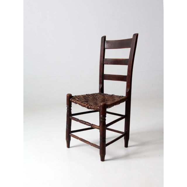 Antique Woven Seat Chair For Sale - Image 4 of 12