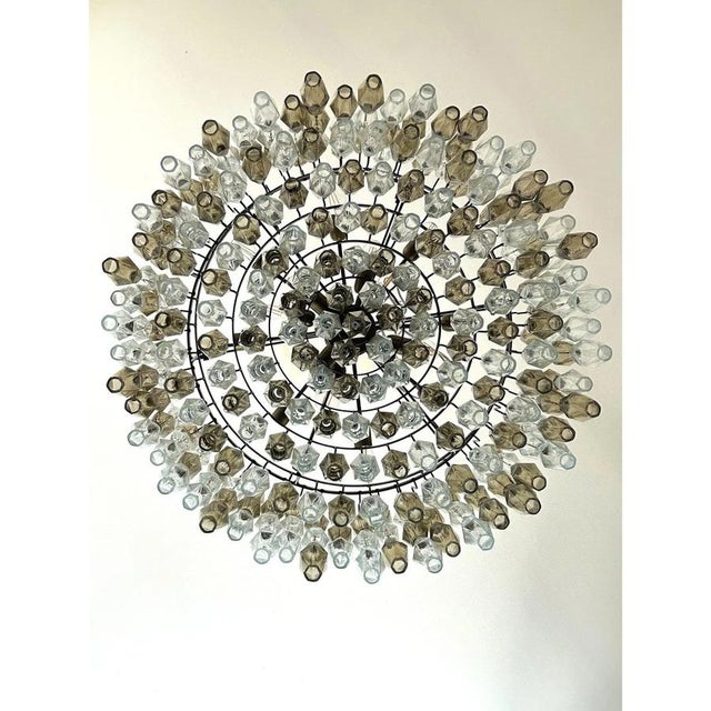Tan Poliedro Murano Glass Chandelier in Brunish Finish by Simoeng For Sale - Image 8 of 10