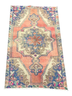 Vintage Turkish Oushak Wool Rug