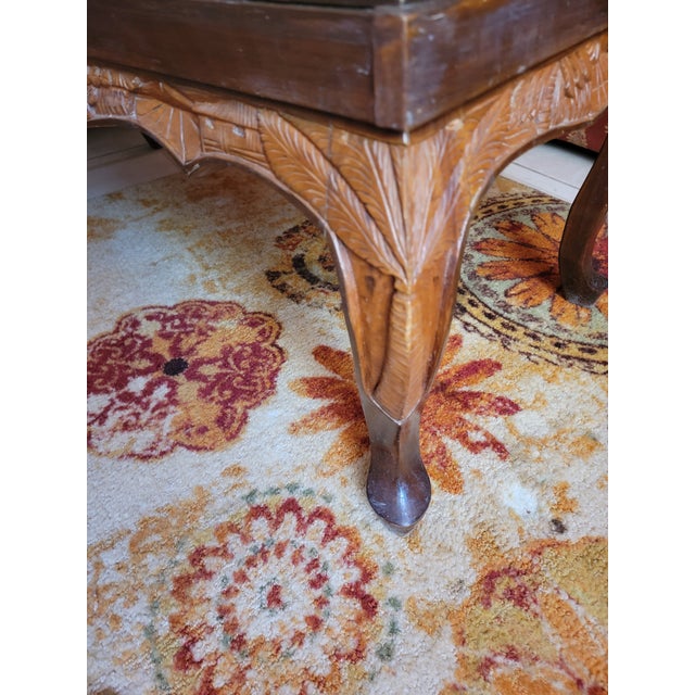 Brown Vintage Hand-Carved Filipino Village Scene Coffee Table For Sale - Image 8 of 12