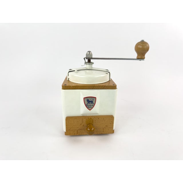Vintage French Peugeot Frères Coffee Grinder With Original Box – Mid-20th Century For Sale - Image 10 of 16