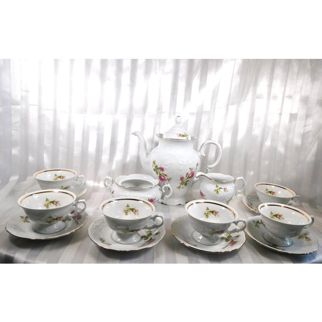 1950s Wawel Coffee Service Set With Cups & Saucers in Wav8- 17 Pieces For Sale - Image 4 of 7