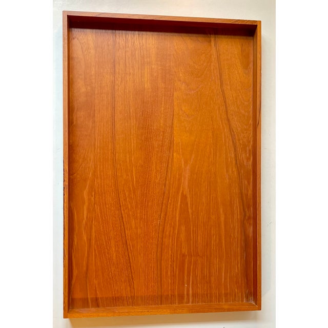 Mid-Century Modern Large Danish Modern Tray in Teak, 1960s For Sale - Image 3 of 10