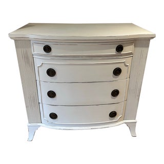 1920s Vintage Mahogany Server Painted Linen White For Sale