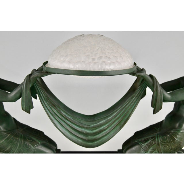 Art Deco Offrande Table Lamp by Max Le Verrier and Pierre Le Faguays for Fayral & Daum Nancy, France, 1925 For Sale - Image 10 of 14