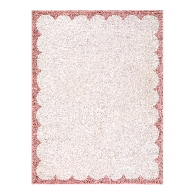 Fossay Shag Machine Woven Rug Rose 8x10 For Sale