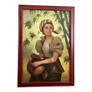 Oil Painting of a Young Philippine Woman