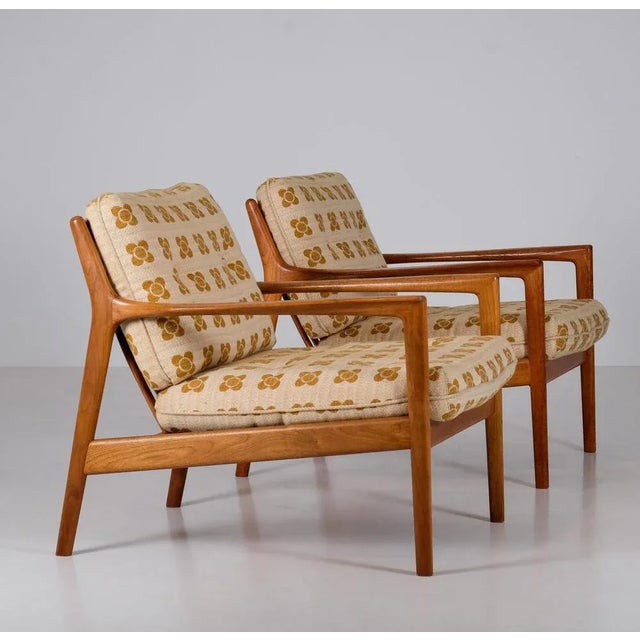 Set of Usa-75 Armchairs attributed to Folke Olsson for Dux, Sweden, 1960s For Sale - Image 6 of 10