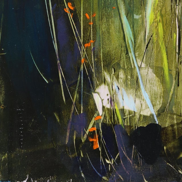 Spring Melodies - Original Contemporary Floral Oil Painting on Wood Panel by Denna Erickson For Sale - Image 4 of 8