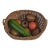 Mid 20th Century Miniature Stone Fruit/Vegetables and Basket For Sale