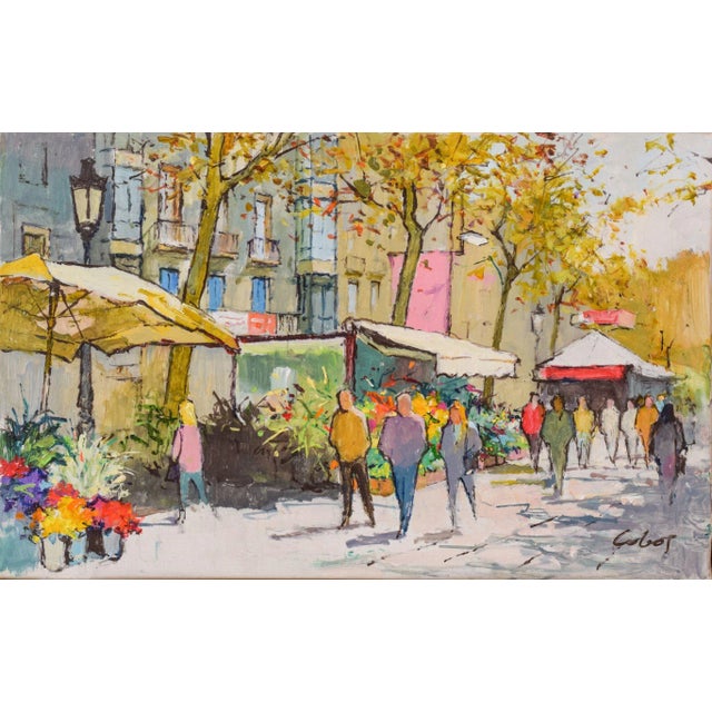 Vibrant Market Scene, 2014, Oil on Canvas, Framed For Sale - Image 12 of 12