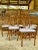 Set of 6 Restored Coastal Rattan Dining Chairs in White Sunbrella For Sale - Image 9 of 11