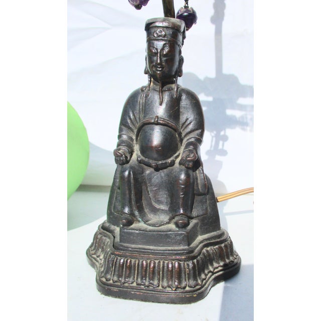 Chinese Ming Bronze Ancestor Figure Mounted as Lamp For Sale In New York - Image 6 of 9