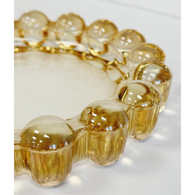 Mid 20th Century Vintage MCM Yellow Glass Boopie Bubble Catchall or Ashtray For Sale - Image 5 of 5
