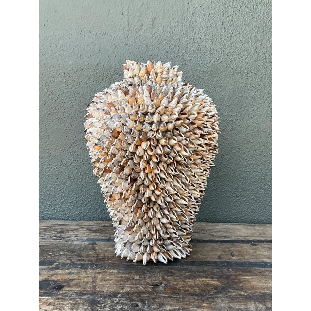 Mid 20th Century Vintage Shell Covered Sculpture For Sale - Image 5 of 12