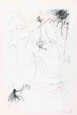 Salvador Dali, Vaisseau Fantome, Etching, 1969