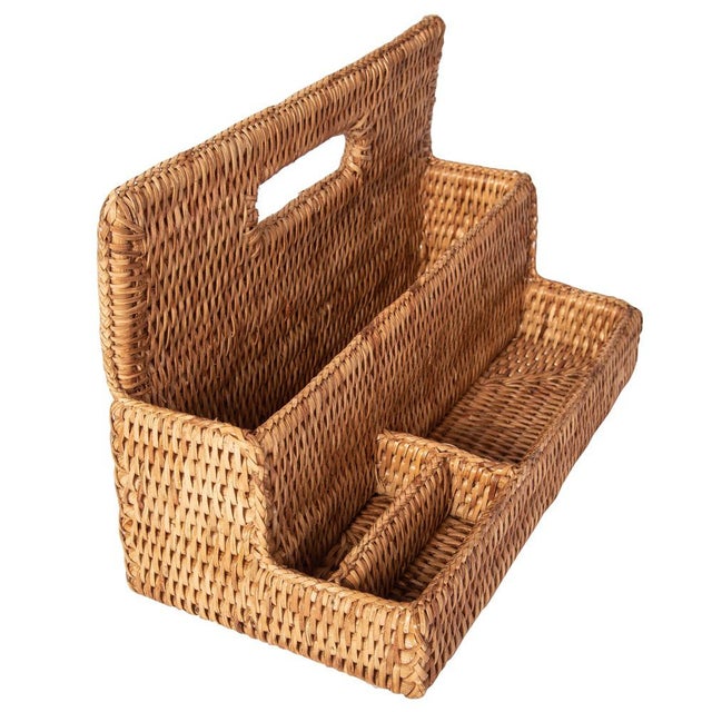 Brown Artifacts Rattan Standing Stationary Sorter in Honey Brown For Sale - Image 8 of 11