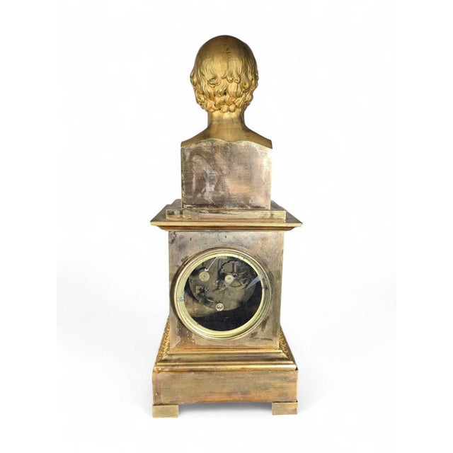 Early 19th Century French Empire Gilded Bronze Mantel Clock, 1800s For Sale - Image 5 of 15