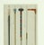 Fabulous hand-colour 19thC plate depicting (5) gents' French walking sticks! Image Sz: 8"H x 12 1/4"W