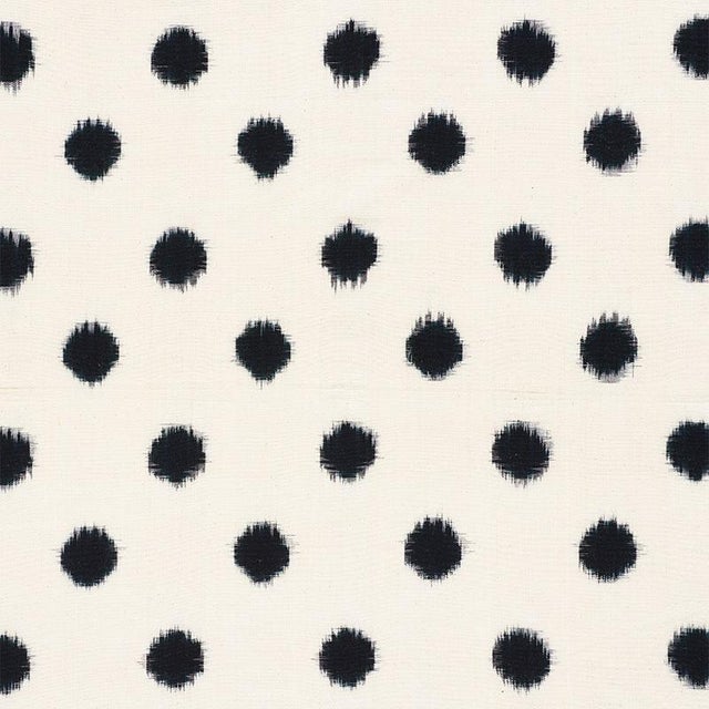 Sample - Schumacher Sakuru Ikat Fabric in Black For Sale