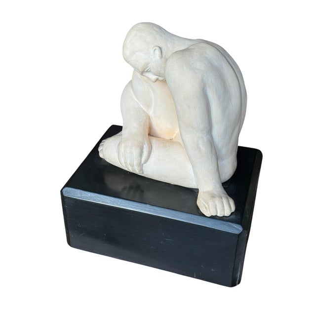 Traditional Mid 20th Century Seated Figure Terra Cotta by Eleanor E. Sharp For Sale - Image 3 of 12