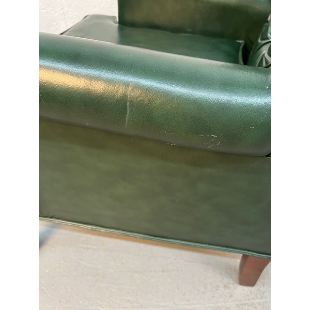 Vintage Wing-Backed Tufted Chesterfield Lounge Chairs For Sale - Image 12 of 14