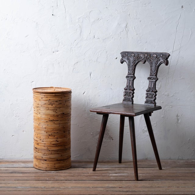 Italian Italian Pencil Reed Umbrella Stand, c.1970 For Sale - Image 3 of 10