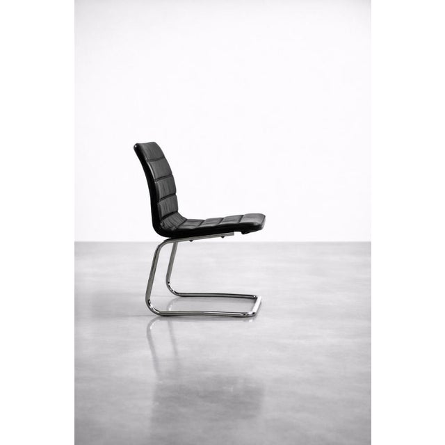 Vintage Chrome and Black Leather Club Chairs from POL International, 1960s, Set of 2 For Sale - Image 18 of 18