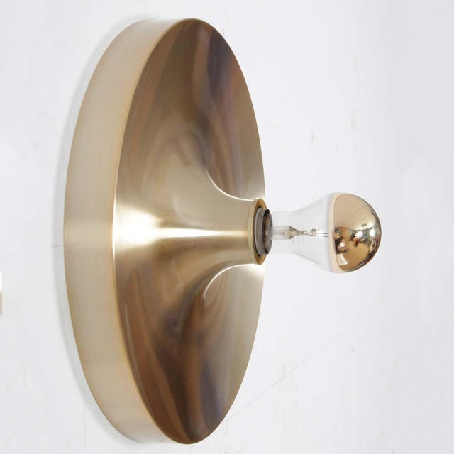 Brushed Steel Wall Light, 1970s For Sale - Image 4 of 5