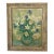 Classic Floral Oil Painting With Bouquet in Vase and Gilt Frame For Sale