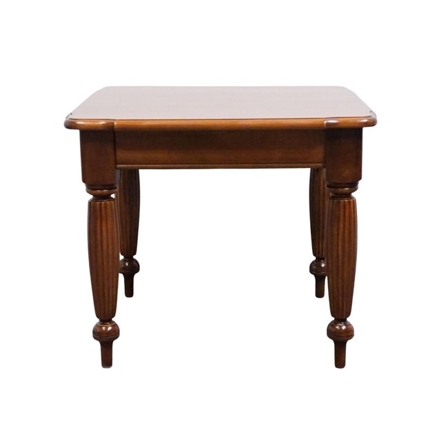 American Nichols & Stone Solid Cherry Early American Colonial 28" Square Accent End Table 9135q-070 For Sale - Image 3 of 10