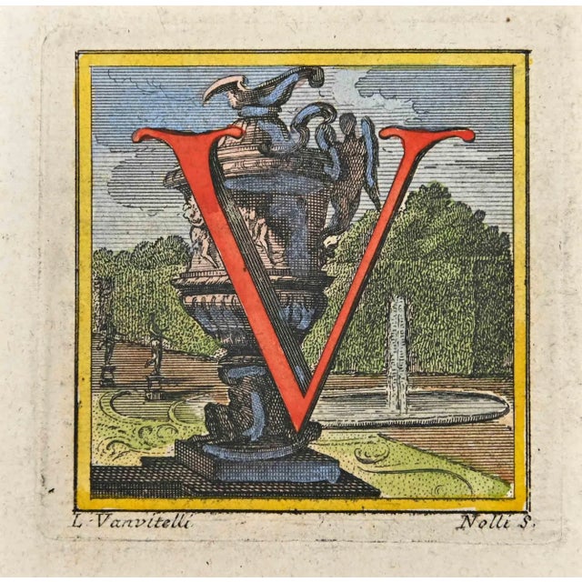 Letter of the Alphabet V, from the series "Antiquities of Herculaneum", is an etching on paper realized by Luigi...