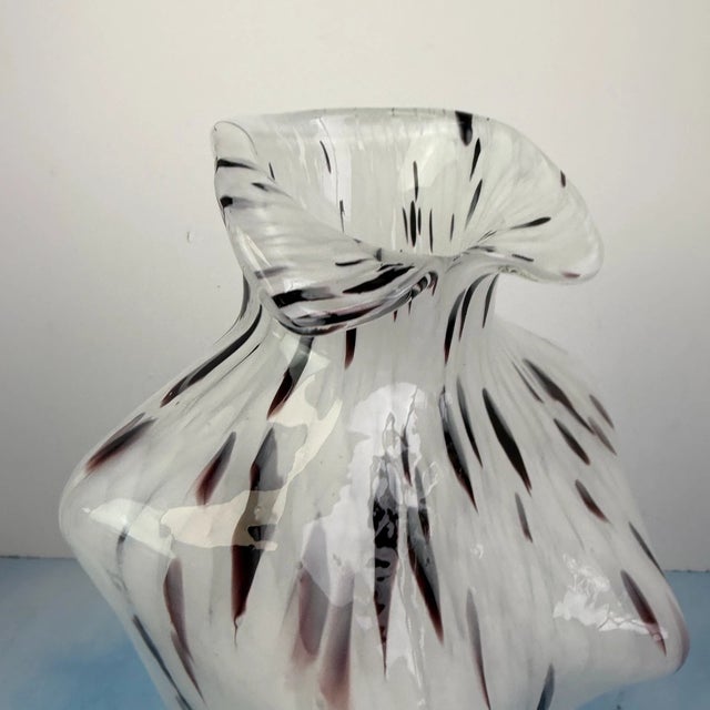 Make a striking statement with this **Vintage Mid-Century Modern (MCM) Murano Style Art Glass Female Torso Vase**,...