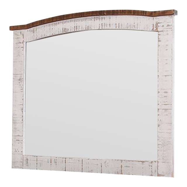 Greenview Bedroom Mirror - Distressed White For Sale