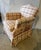 Traditional Vintage Red Plaid and Toile Club Chair For Sale - Image 3 of 4
