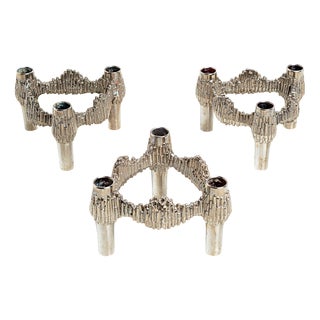 Candleholders by Stoff & Nagel for Quist, 1960s, Set of 3 For Sale