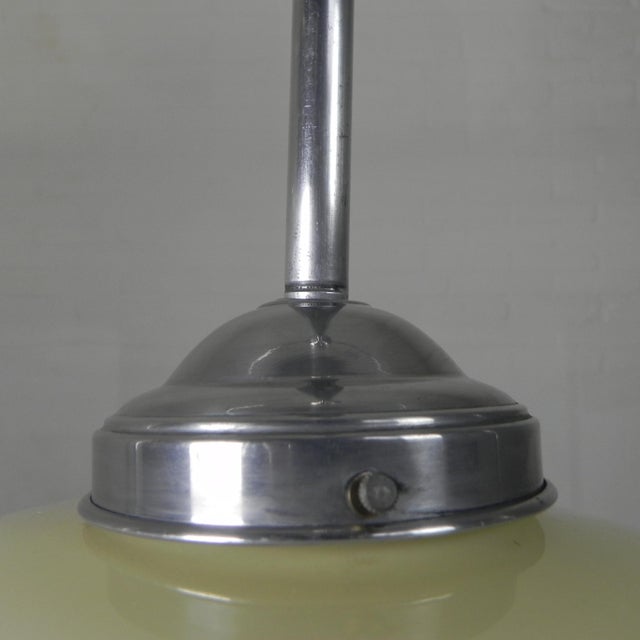 Art Deco Pendant Lamp with Marbled Glass Shade, 1930s For Sale - Image 12 of 15