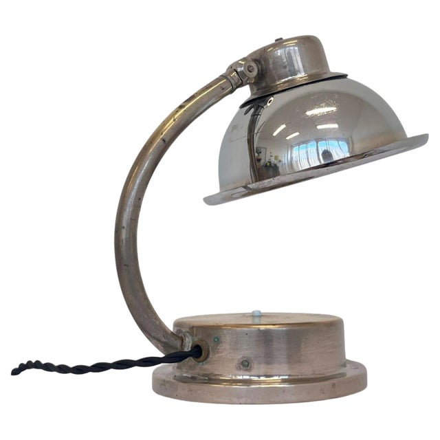 Art Deco Chrome Table Lamp, 1930s For Sale