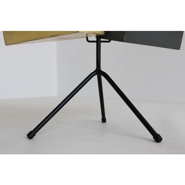 Wood Mid-Century Dutch Sewing Box Stand by Joost Teders for Metalux, 1950s For Sale - Image 7 of 11