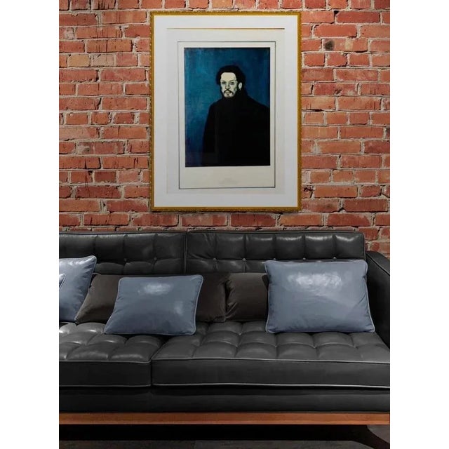 Paper 1980 Authorized Print featuring Portrait of Pablo Picasso, Framed For Sale - Image 7 of 7