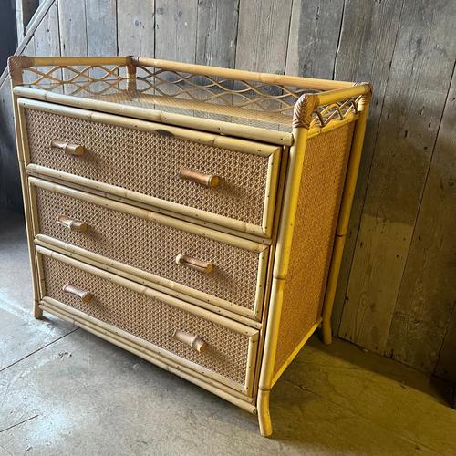 Rattan Chest of 3 Drawers from Angraves For Sale - Image 6 of 8