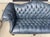 Vintage Blue Leather Camelback Chesterfield Sofa For Sale In Raleigh - Image 6 of 18