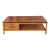 1960s Mid-Century Walnut Coffee Table With Four Drawers & Cane Shelf For Sale